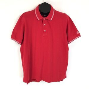 Vintage Eddie Bauer Tennis Polo Shirt Men's XL Red Short Sleeve Preppy Casual